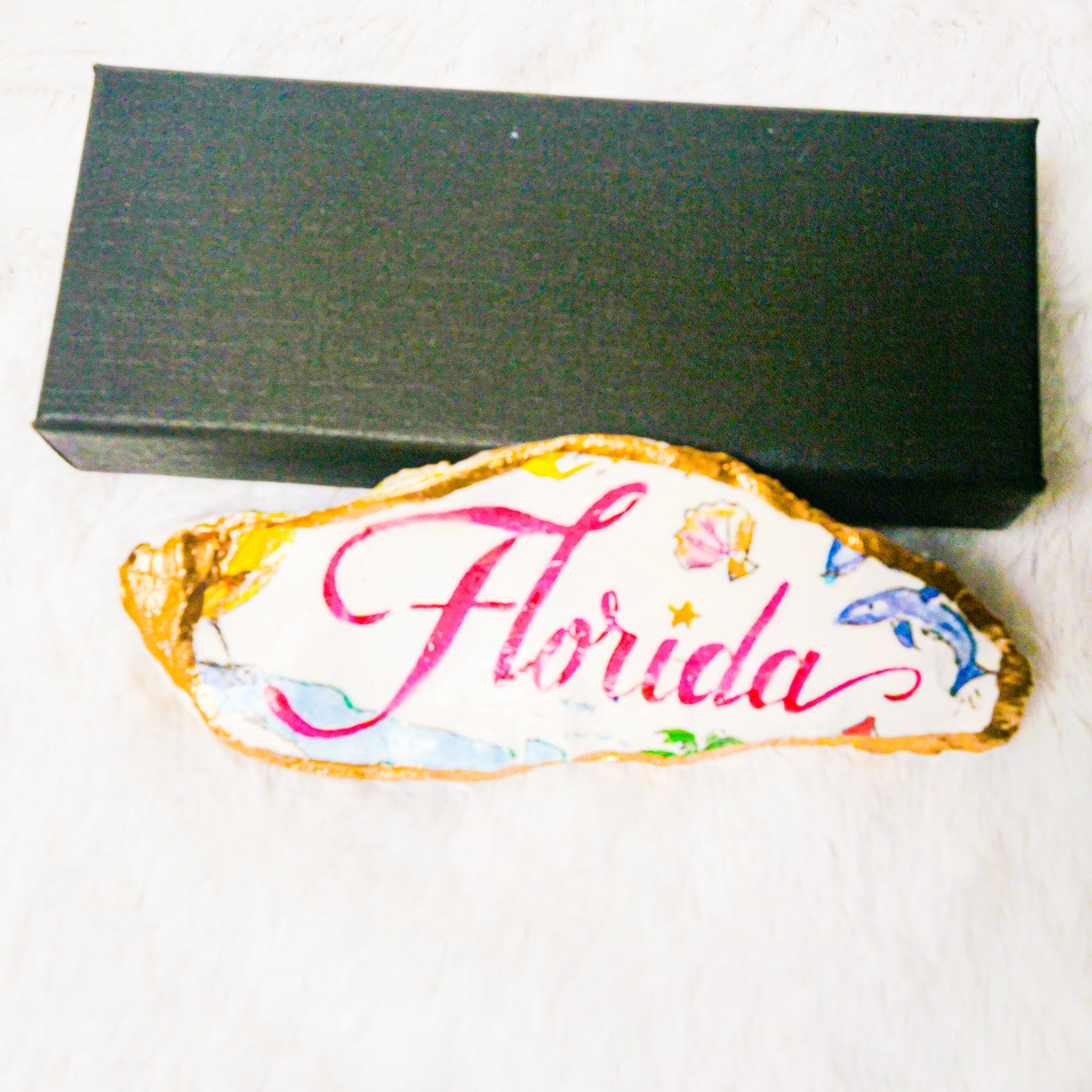 Florida Oyster Decoupaged Magnet