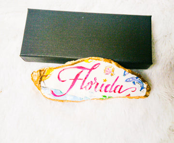 Florida Oyster Decoupaged Magnet