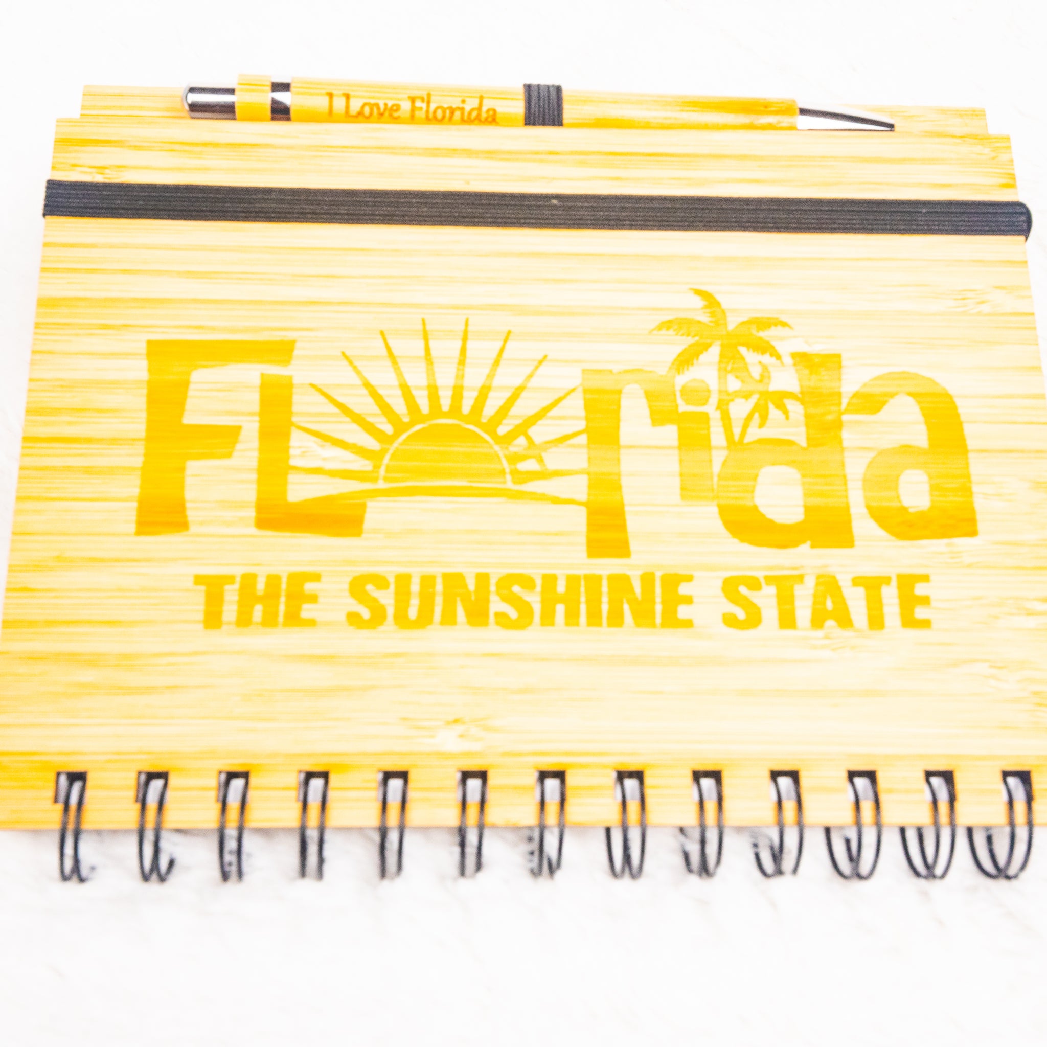 Engraved “Florida the Sunshine State” Wooden Notebook Pen set