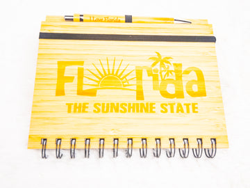 Engraved “Florida the Sunshine State” Wooden Notebook Pen set