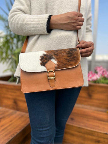 Handcrafted Genuine Leather/Fur Purse/Clutch