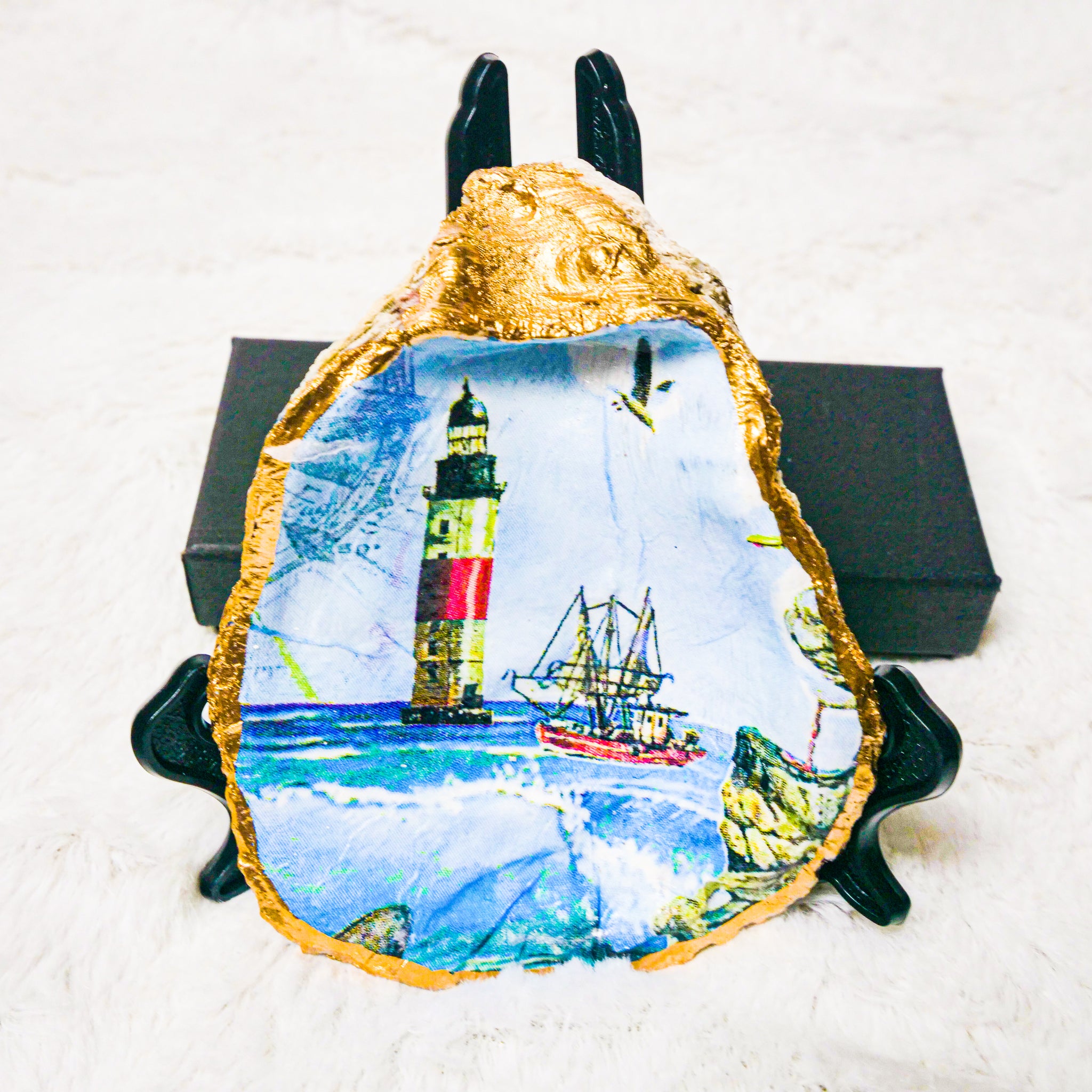 Oyster Trinket Ring Dish “Lighthouse”