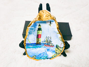 Oyster Trinket Ring Dish “Lighthouse”