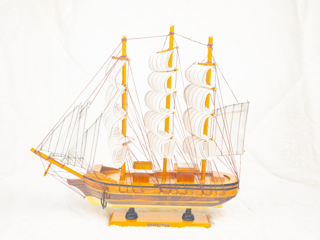 Wooden Sailboat Model