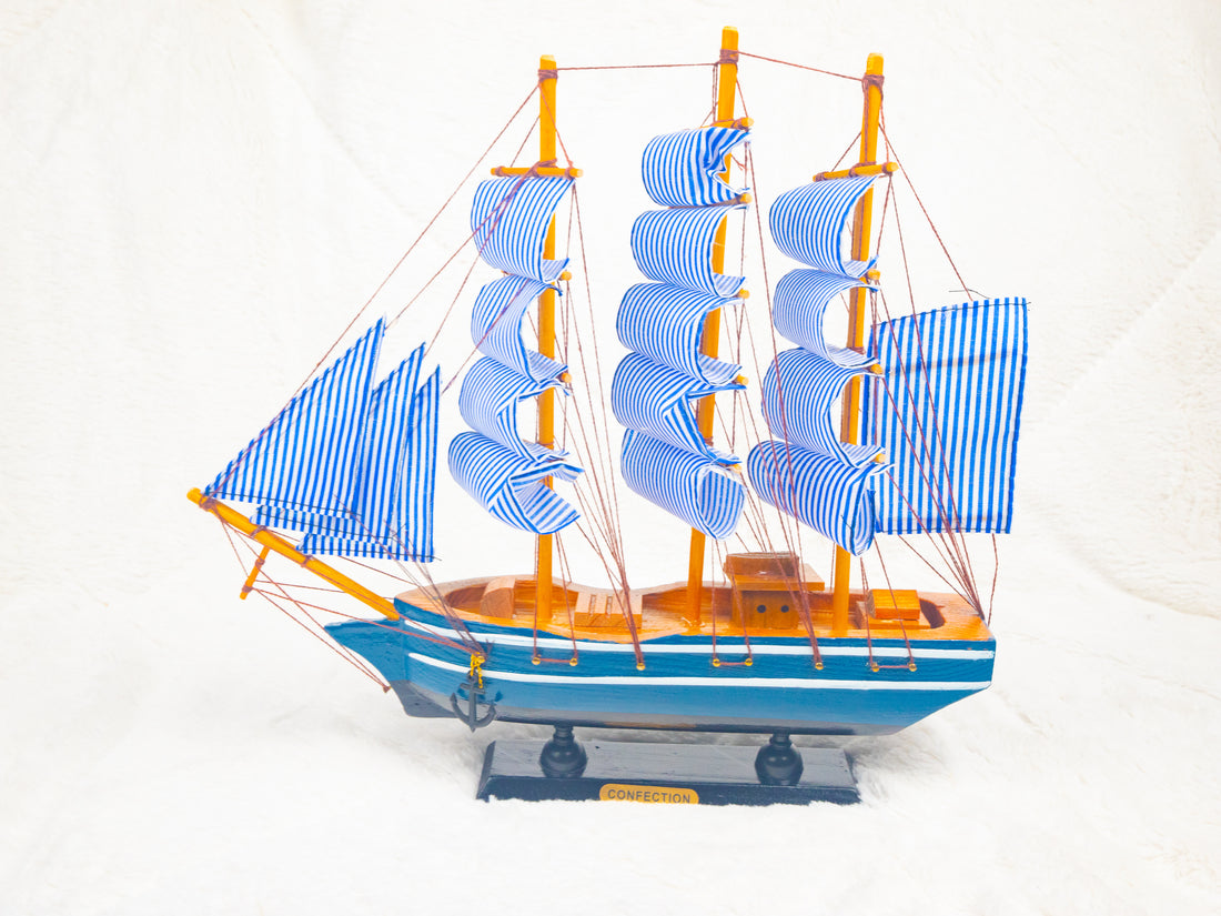 Wooden Sailboat Model